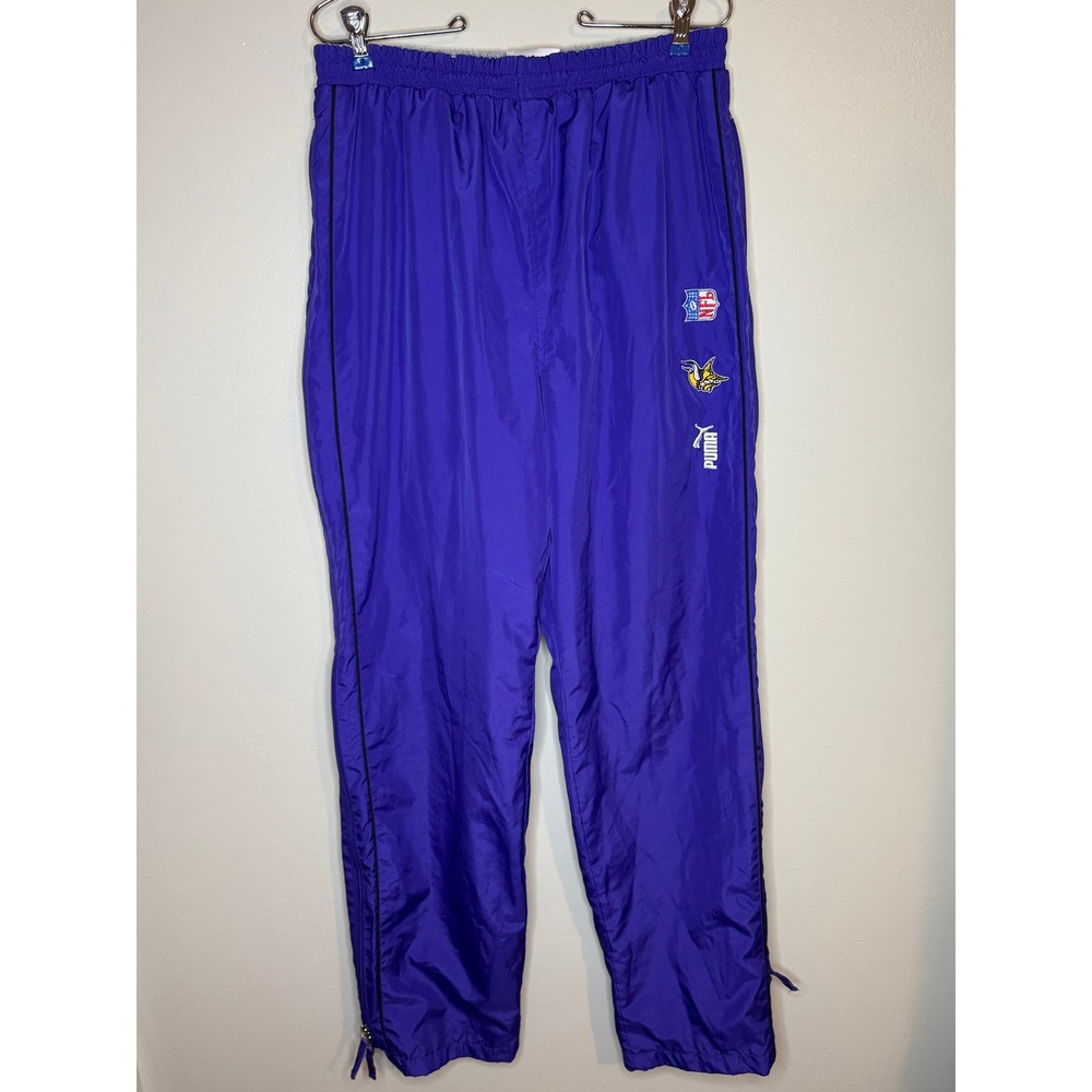 Puma Minnesota Vikings Track Pants Purple NFL Athletic Mesh Lined M